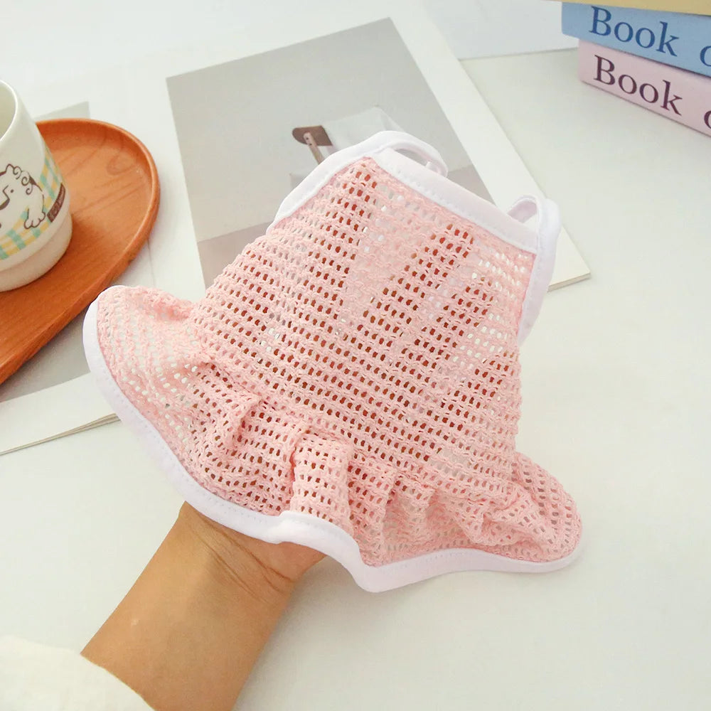 NONECN Pet Dress Mesh Breathable Strap Skirt For Cats Dogs