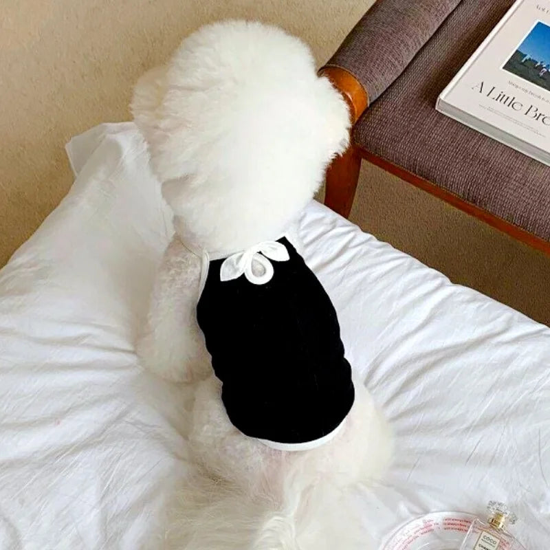 Doggyzstyle Luxury Bow Dress For Dogs Striped Print