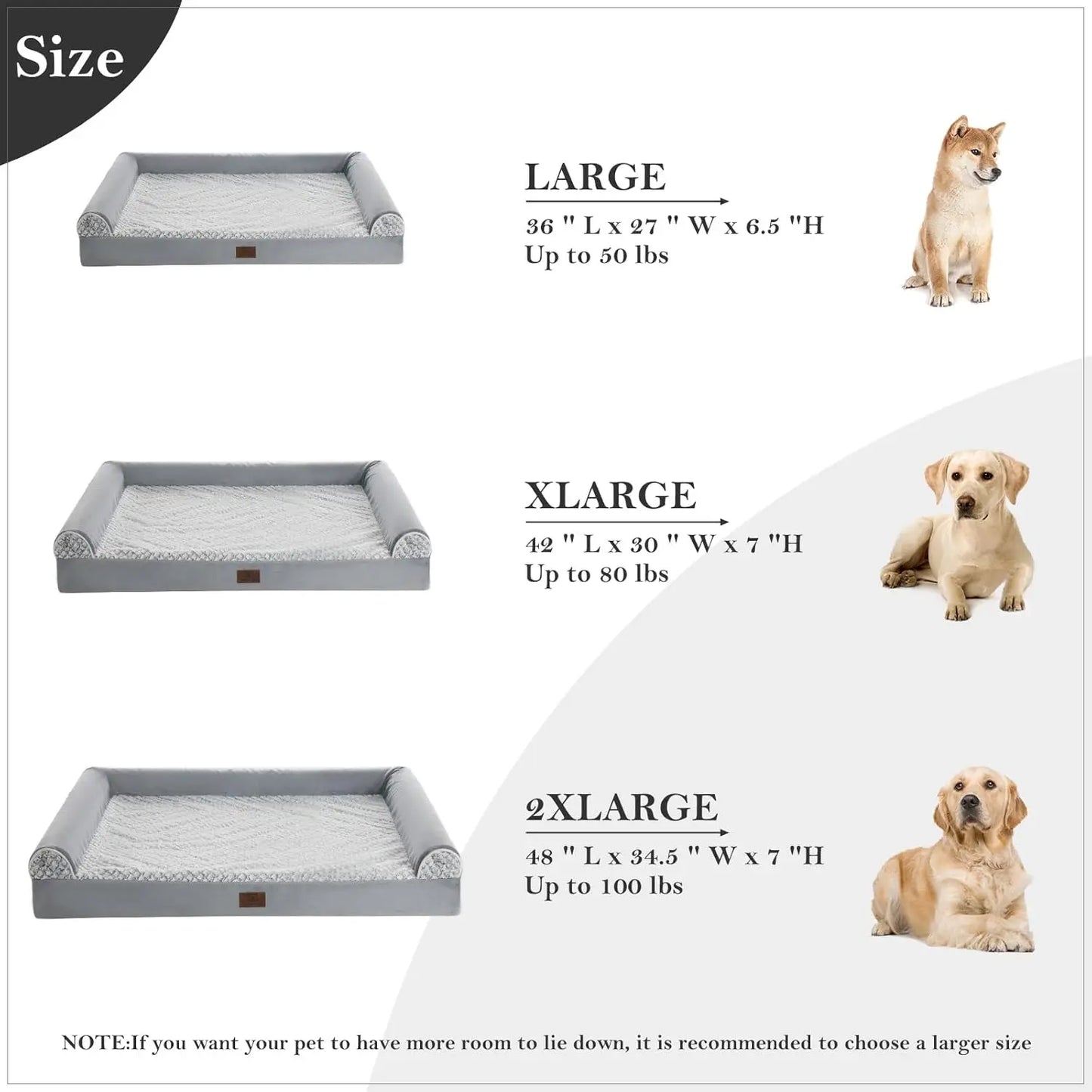 Orthopedic Dog Bed For Large Dogs With Bolstered Sides And Non Slip Base