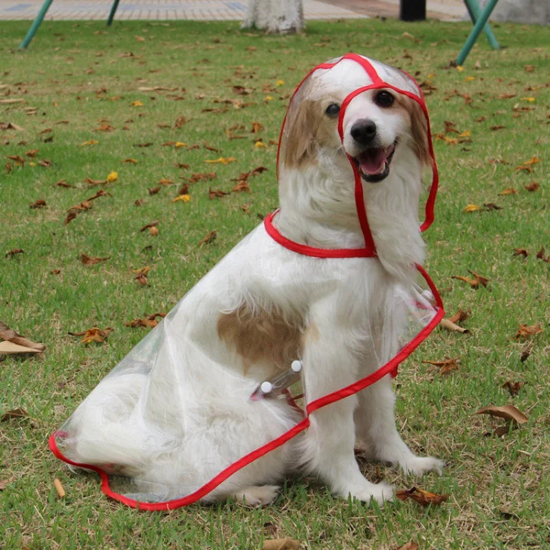 XLeiPet Solid Pet Rain Coat Waterproof Dog Poncho for Pets