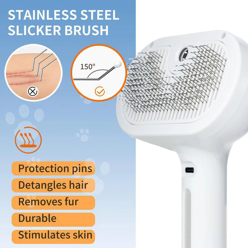 YTYIN Dog Comb With Steam Massage Brush And Spray For Pets