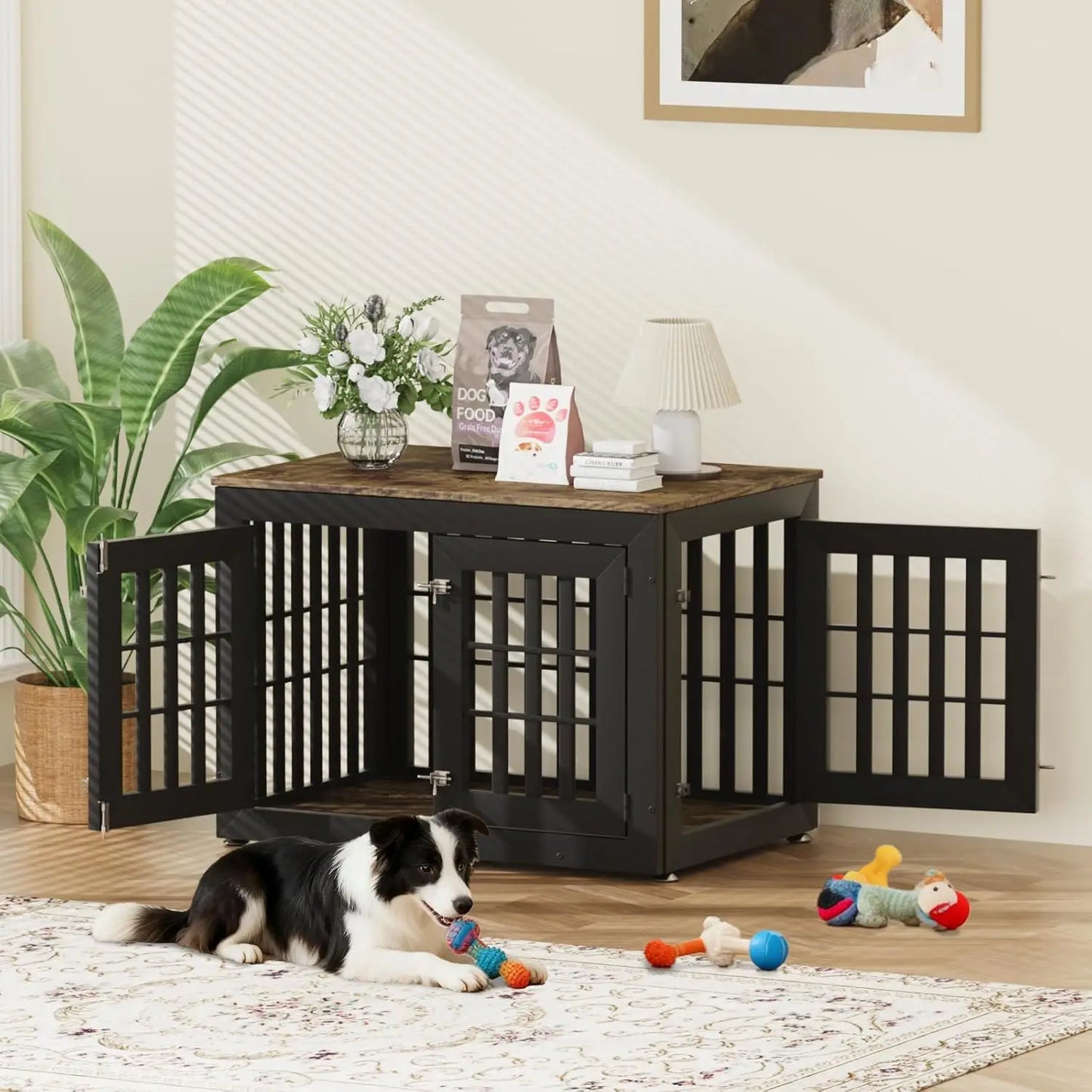 HUANZHUANG Heavy Duty Dog Crate Furniture for Indoor Use