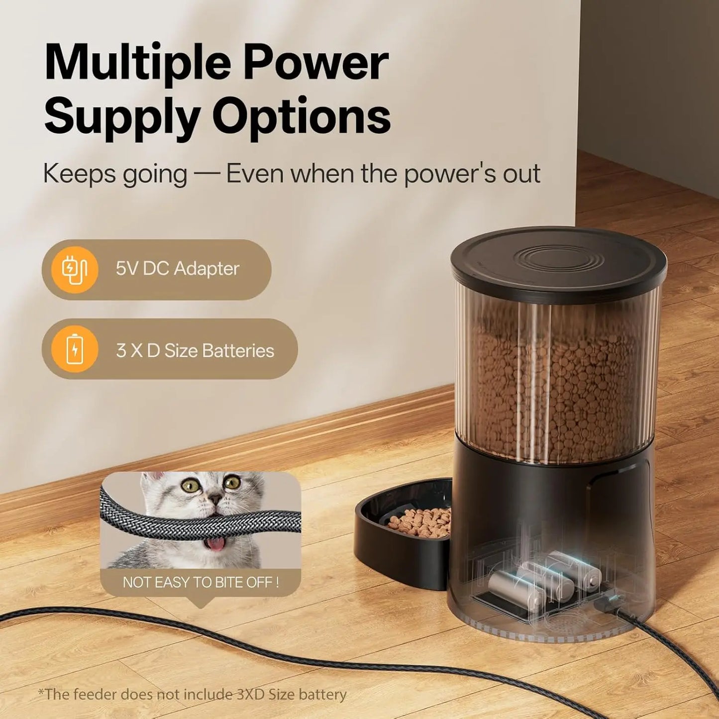 XMSJ Automatic Cat Feeder WiFi 5GHz With App Remote Control