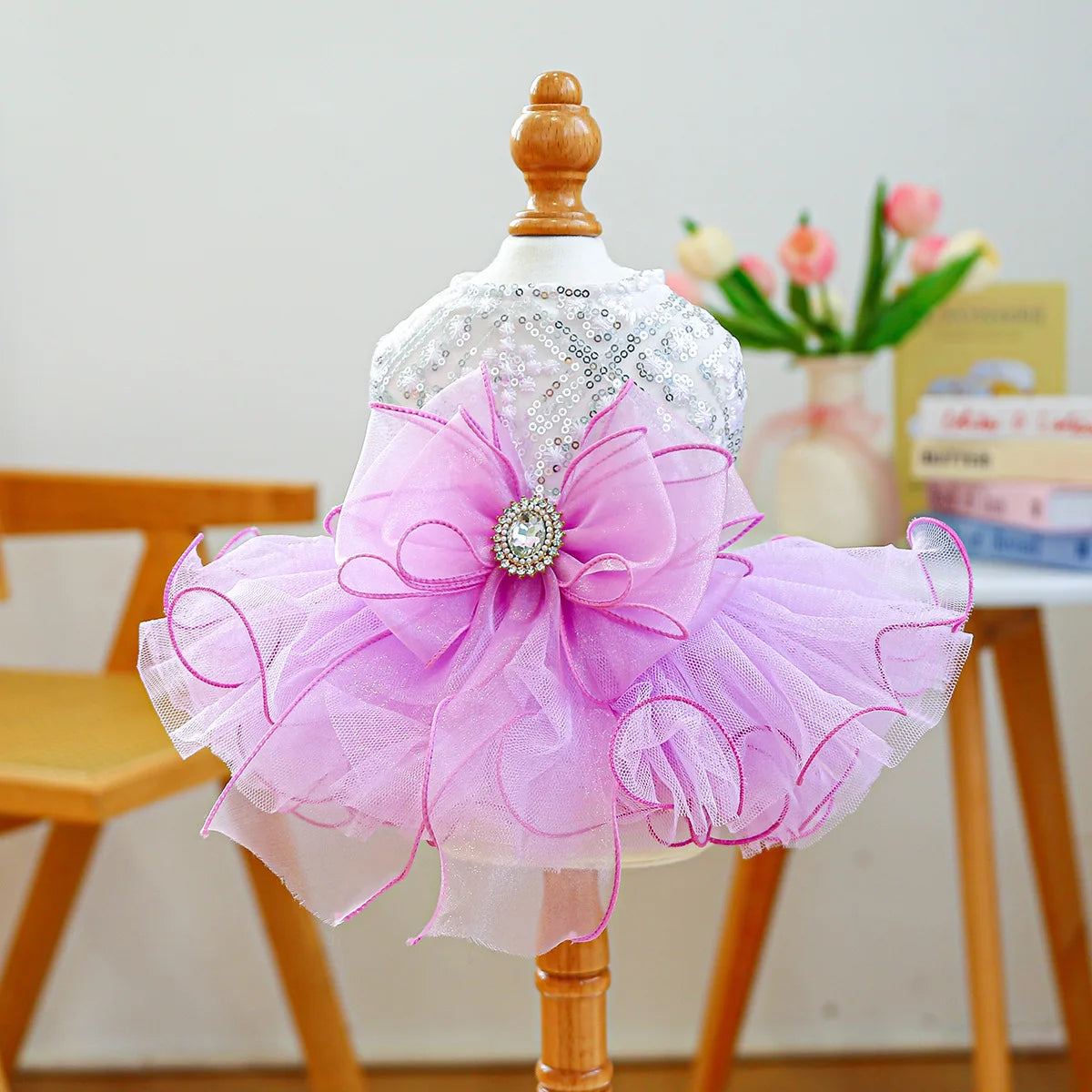 Pet Galaxy Fluffy Gauze Wedding Dress For Dogs And Cats