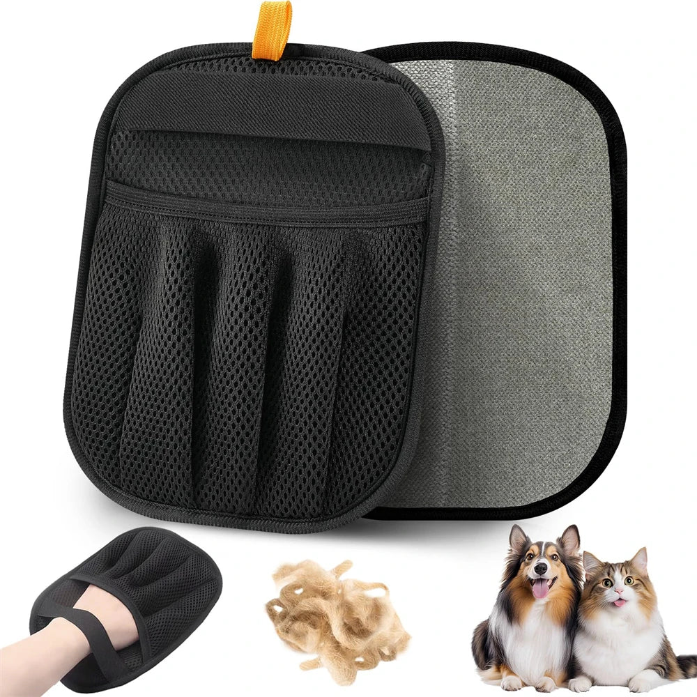 NONECN Five Finger Electrostatic Pet Hair Removal Gloves