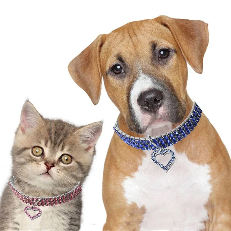 Bling Rhinestone Dog Collar With Crystals And Jeweled Accents