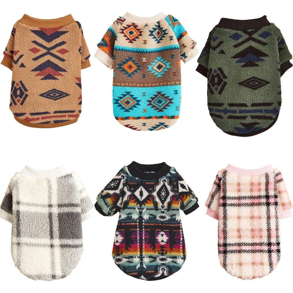 Woolen Dog Sweater Warm Fleece Outfit For Daily Pet Wear