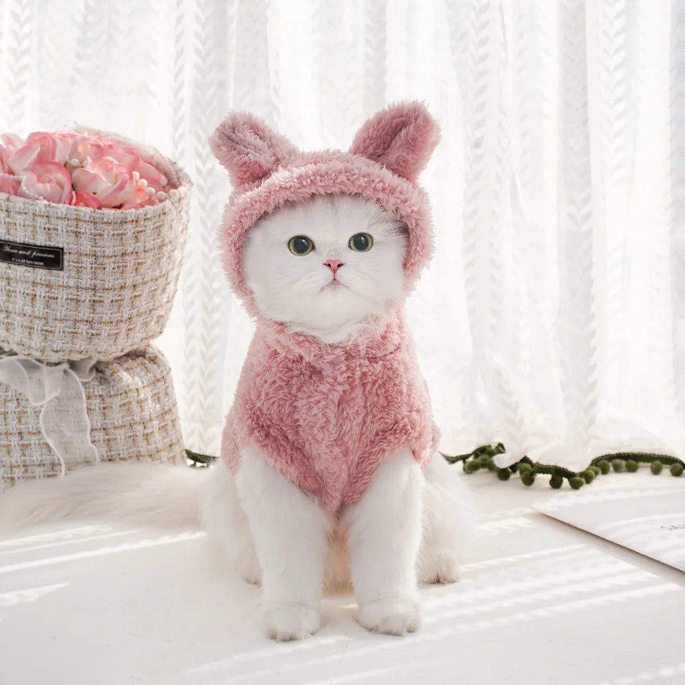 NONECN Pet Dog Soft Fleece Hoodie Coat For Dogs Cats
