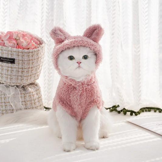 NONECN Pet Dog Soft Fleece Hoodie Coat For Dogs Cats