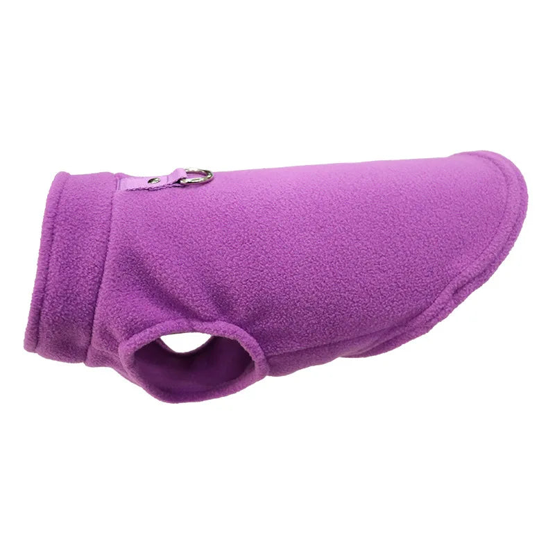 NONECN Warm Fleece Dog Coat With D Ring For Small Pets