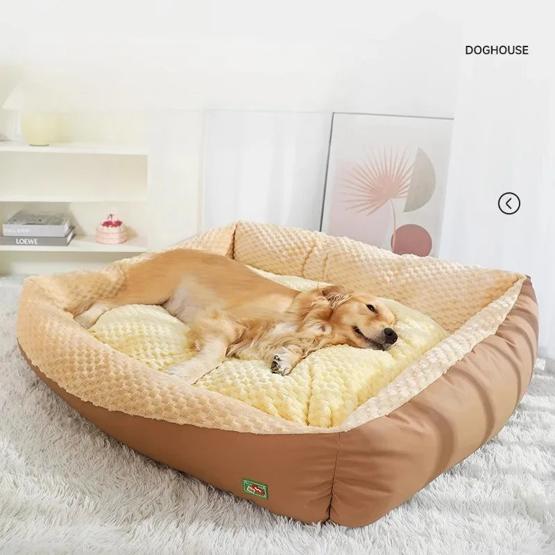 NONECN Cozy Rectangular Dog Bed With Removable Washable Cushion