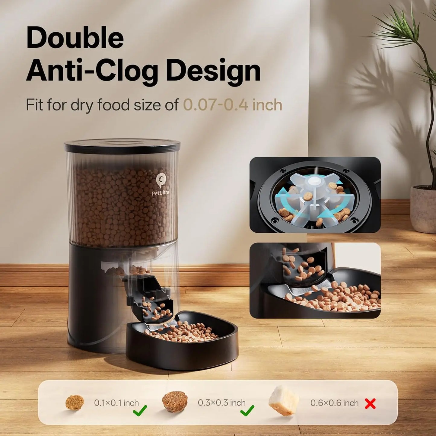 XMSJ Automatic Cat Feeder WiFi 5GHz With App Remote Control