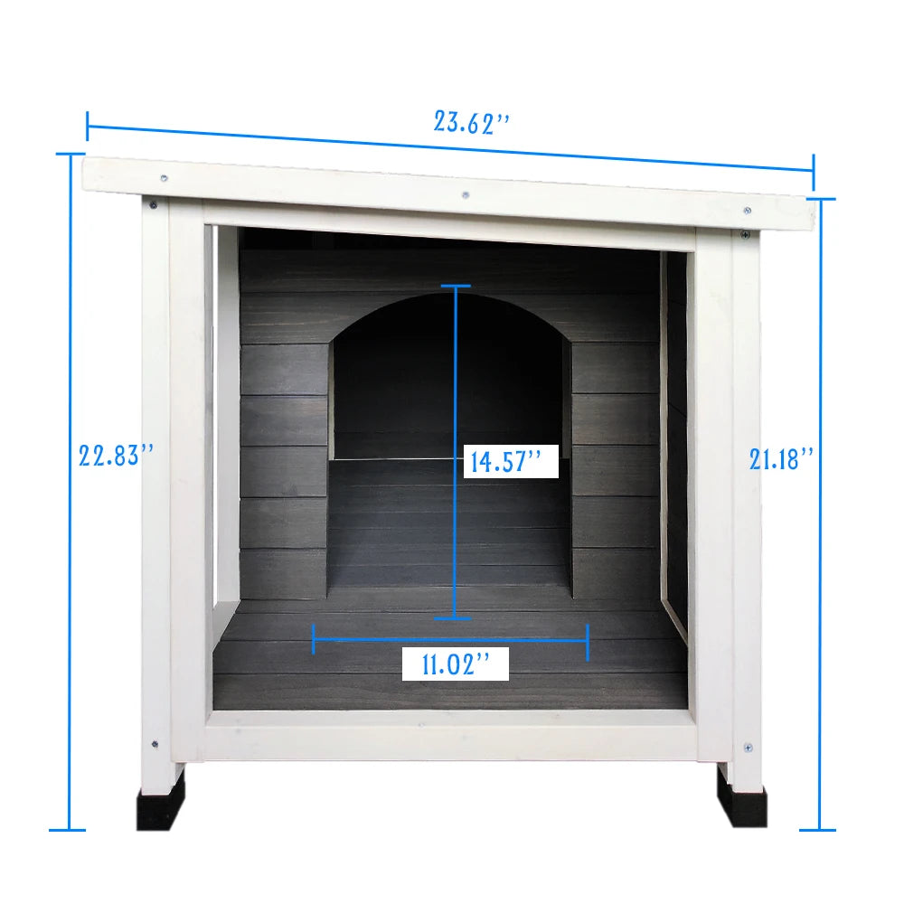 Outdoor Wooden Puppy Kennel With Waterproof Asphalt Roof