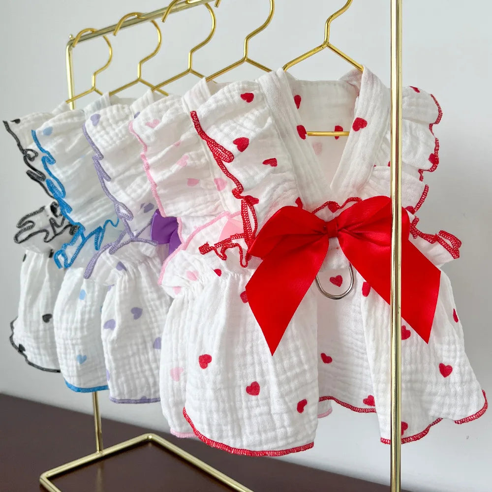 All Cotton Pet Dress For Dogs And Cats, Spring Summer