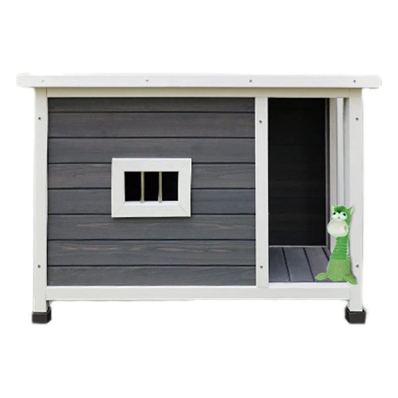 Outdoor Wooden Puppy Kennel With Waterproof Asphalt Roof