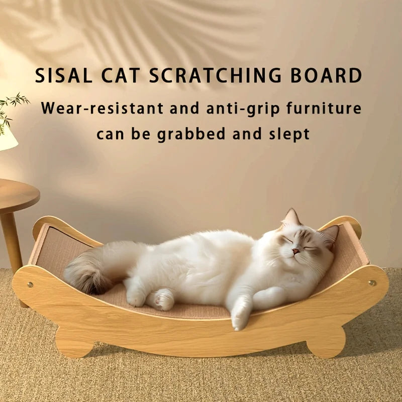 AEHOMECN 2 In 1 Cat Hammock Scratching Post Space Saving Bed