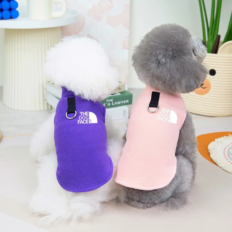 NONECN Autumn Winter Dog Sweater Fleece Coat For Small Breeds