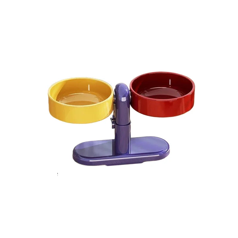 Elevated Pet Feeder For Small Dogs With Height Adjustable Bowls
