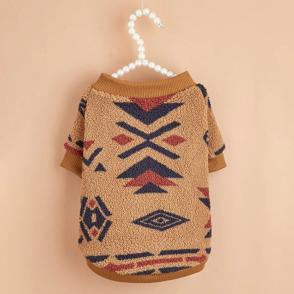 Woolen Dog Sweater Warm Fleece Outfit For Daily Pet Wear
