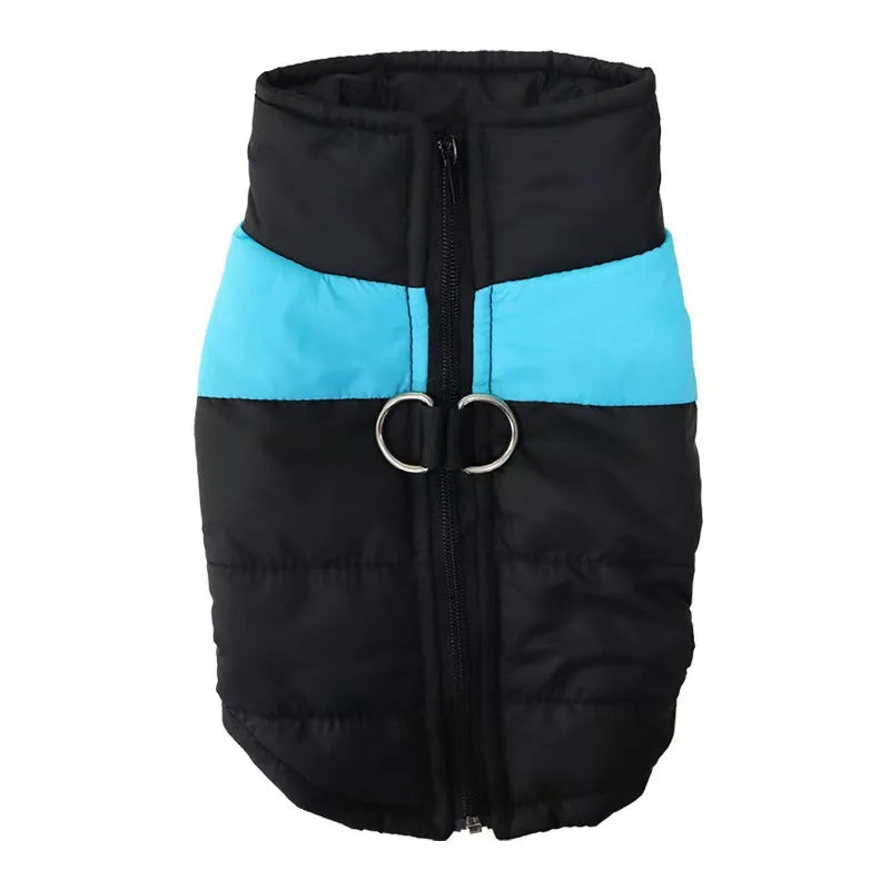 Waterproof Warm Dog Coat Winter Padded Jacket With Zipper