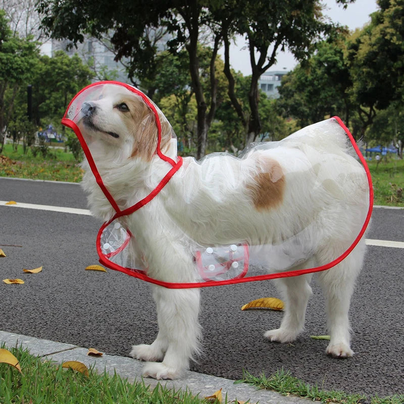 XLeiPet Solid Pet Rain Coat Waterproof Dog Poncho for Pets