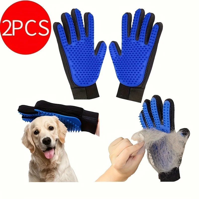 Pet Grooming Gloves Hair Removal for Dogs and Cats