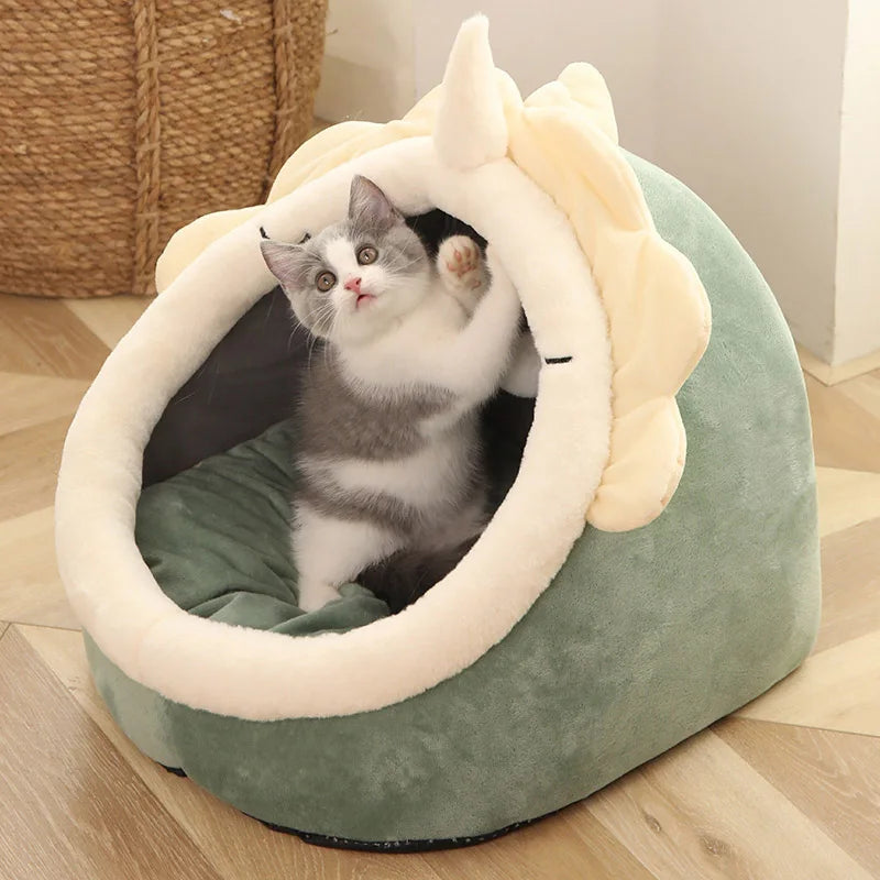NONECN Deep Sleep Cat Bed Cartoon Pet Bed For Cats
