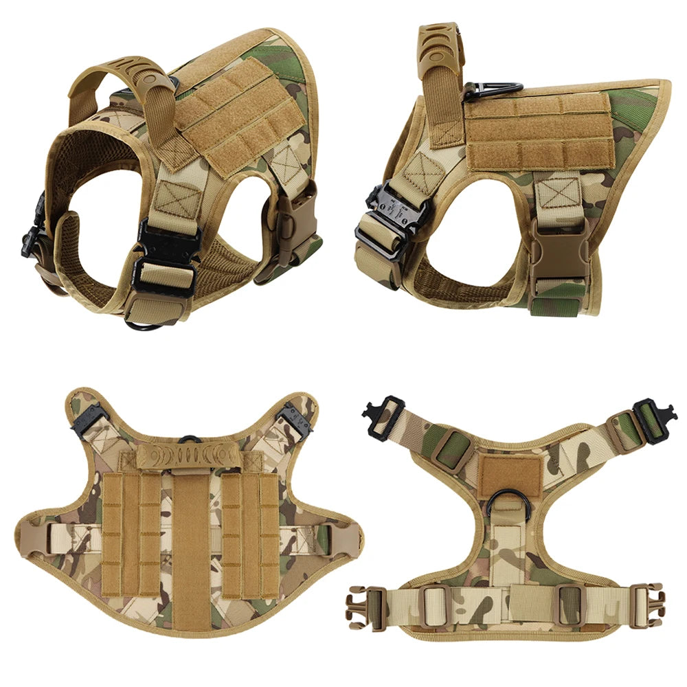 Petravel Military Dog Harness Vest Set For Malinois