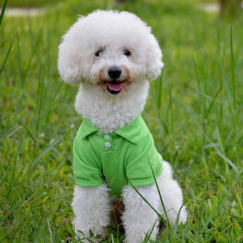 Doggyzstyle Spring Dog Shirts Breathable Polo Collar Vest For Dogs