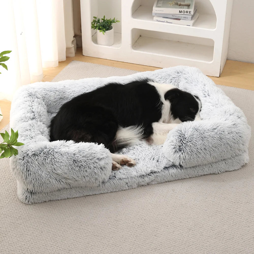 NONECN Half Surround Full Filling Dog Bed