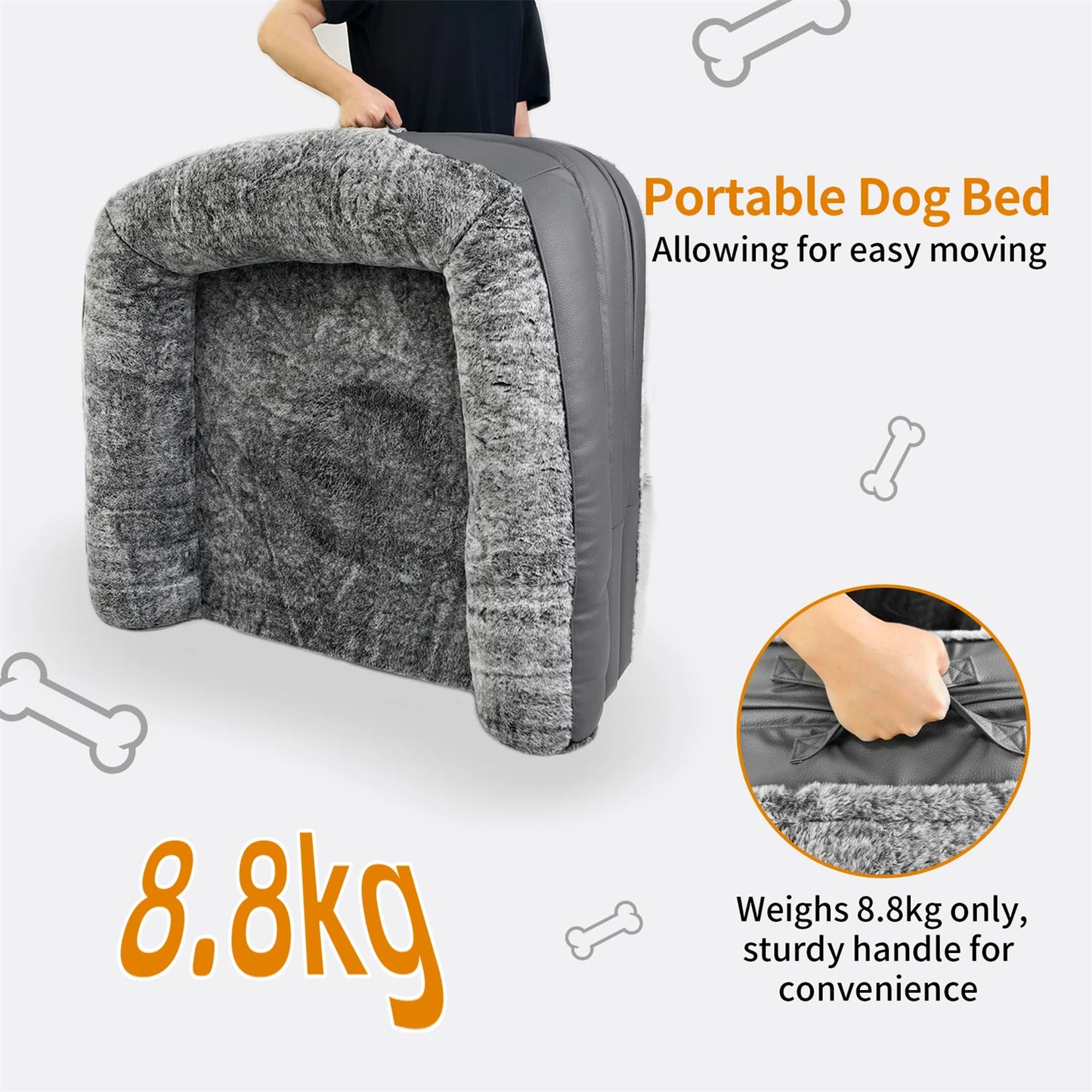 BINGOPAWC Orthopedic Dog Bed Plush Calming Sleep With Cover