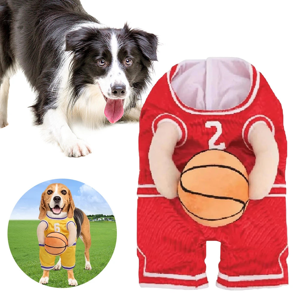 VAKIND Dog Basketball Player Costume With Ball Halloween Outfit