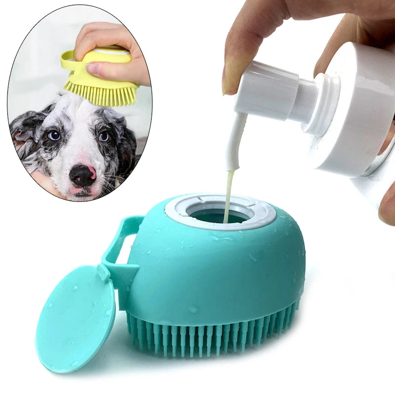 Silicone Pet Massage Gloves For Bathing Dogs And Cats