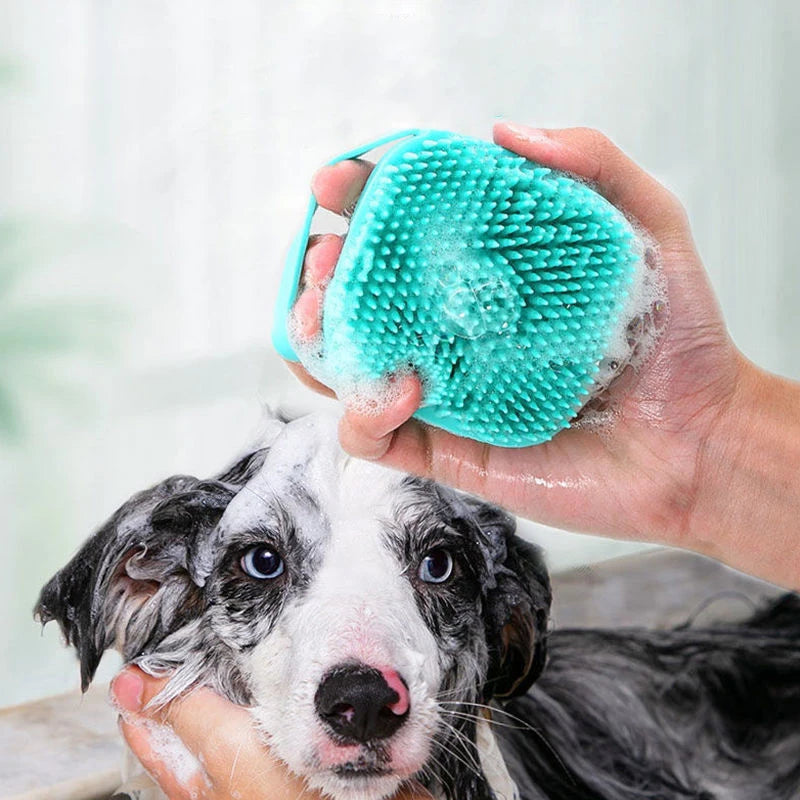 Soft Silicone Bathing Brush For Dog And Cat Grooming
