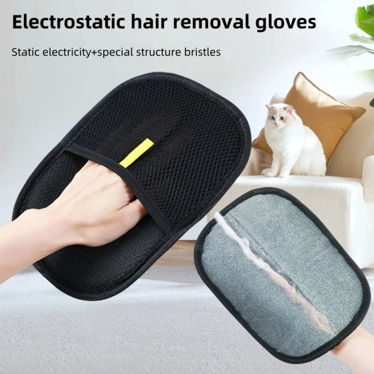 DIAMRICN Reusable Pet Hair Removal Gloves Gentle Deshedding Grooming