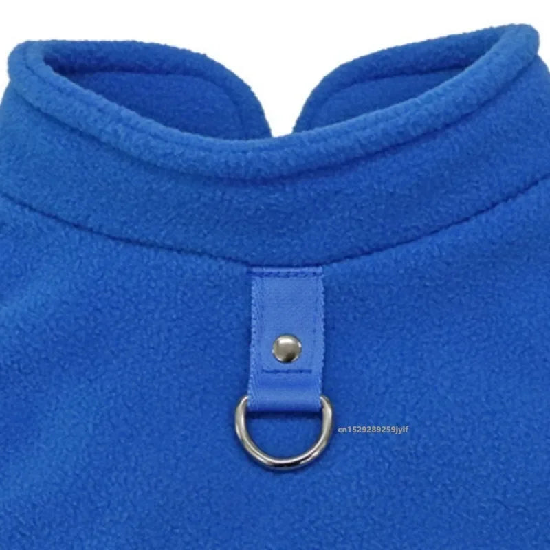 NONECN Warm Fleece Dog Coat With D Ring For Small Pets