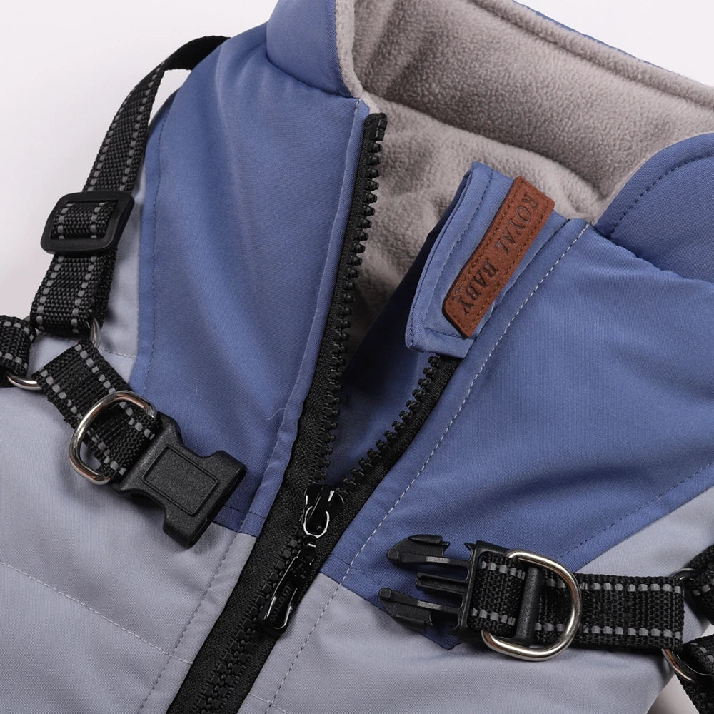 Winter Dog Jacket With Harness Waterproof Coat Labrador
