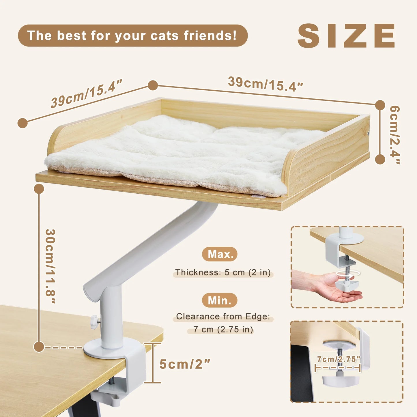 PAWZ Road Cat Desk Bed 360 Rotatable Hammock