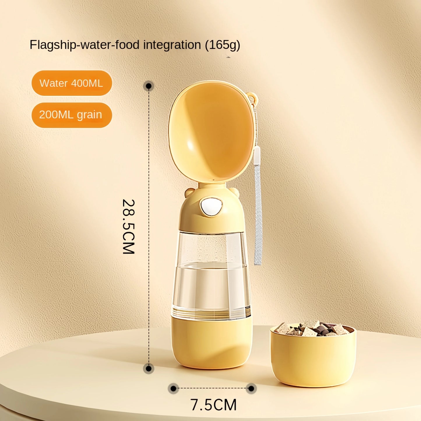Portable Dog Water Bowl With Food Dispenser For Travel Pets