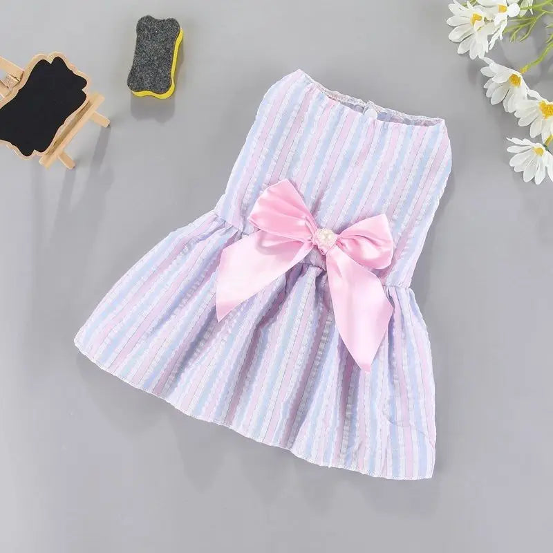 NONECN Flower Princess Dog Dress For Small Dogs Summer Skirt