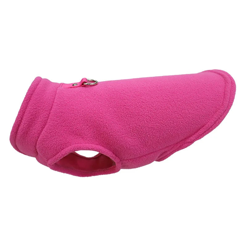 NONECN Warm Fleece Dog Coat With D Ring For Small Pets