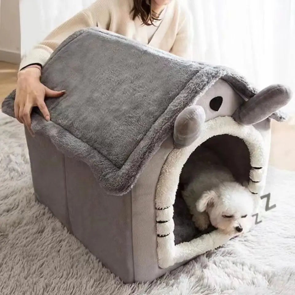 All Season Dog House Style Bed For Small Pets Washable