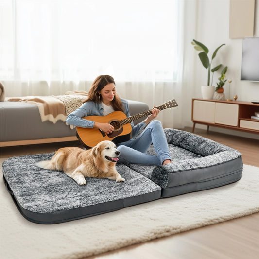 BINGOPAWC Orthopedic Dog Bed Plush Calming Sleep With Cover