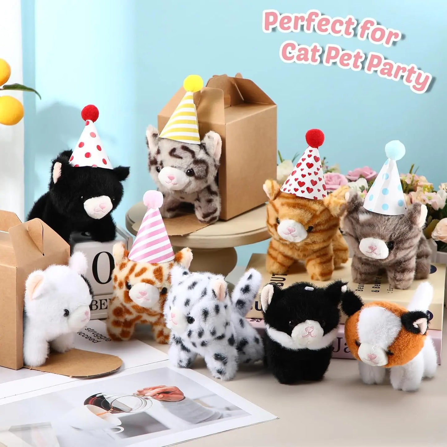 Mini Plush Cat Toys Set For Adoption Events And Parties