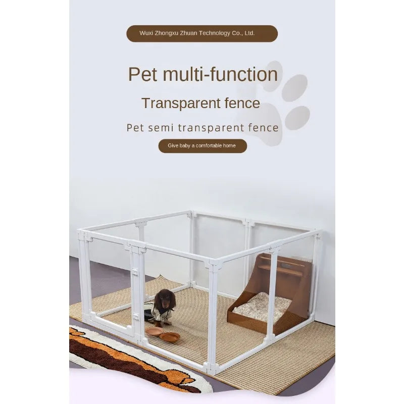 MBVM Transparent Indoor Dog Cage Easy Install Washable Barrier