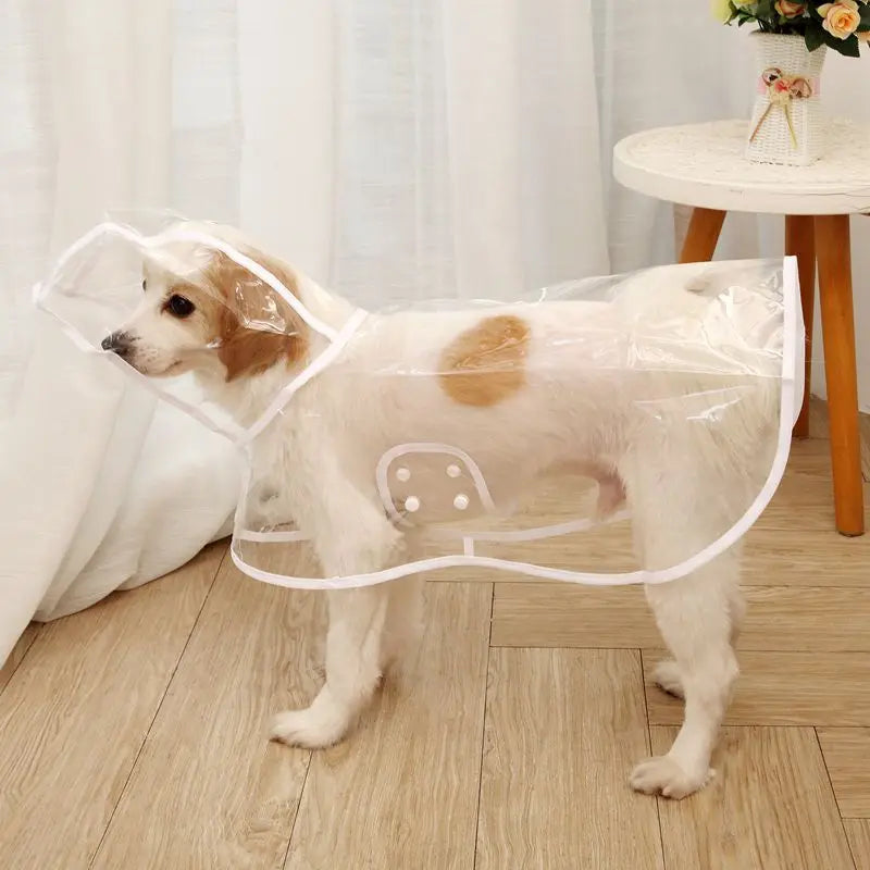 XLeiPet Solid Pet Rain Coat Waterproof Dog Poncho for Pets