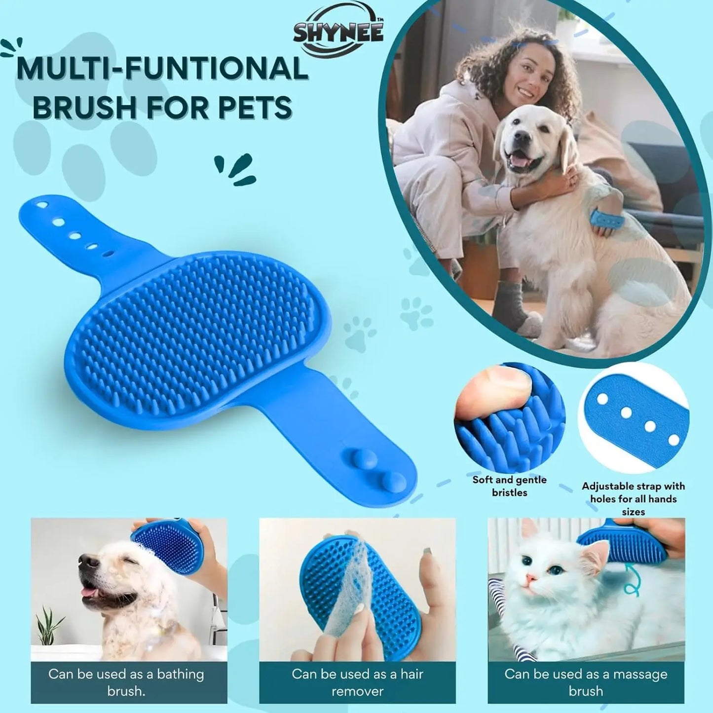 Dog Grooming Kit 8 Pieces With Shampoo Brush