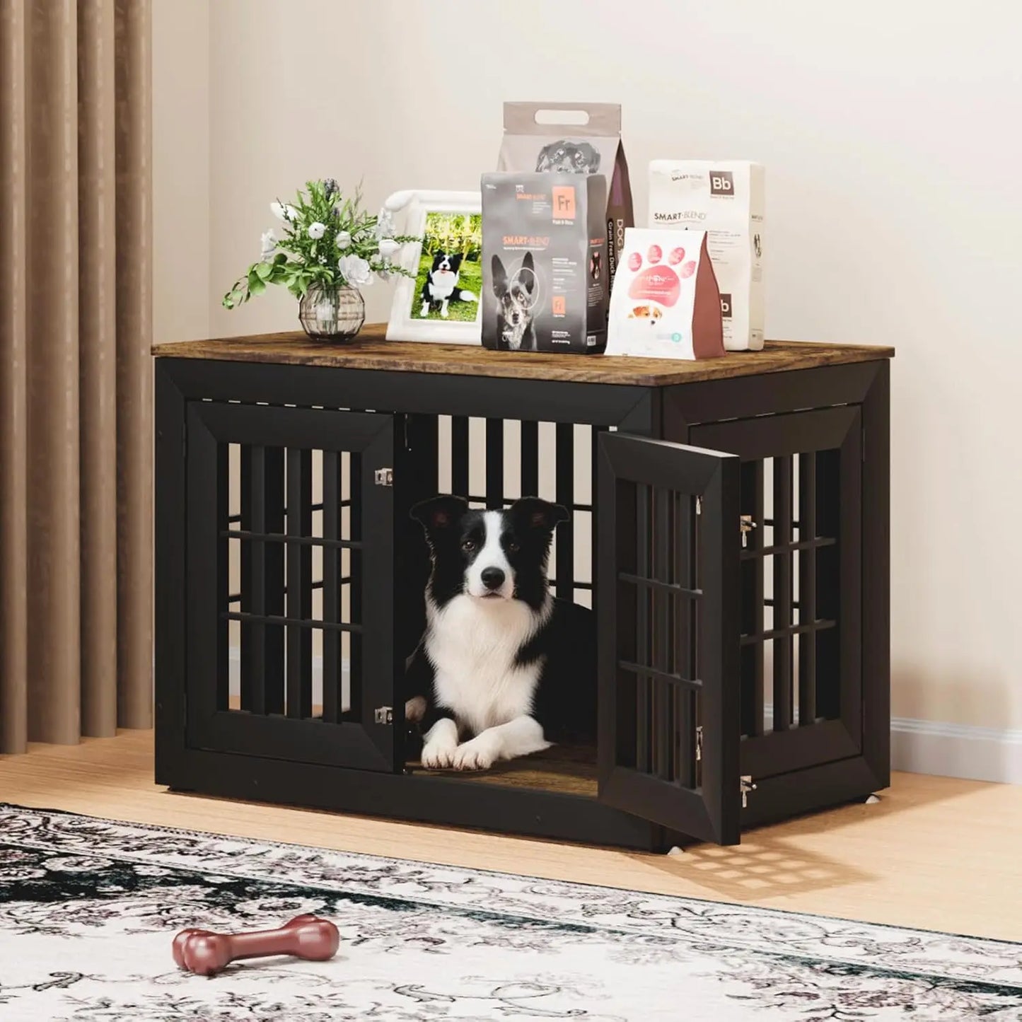 HUANZHUANG Heavy Duty Dog Crate Furniture for Indoor Use