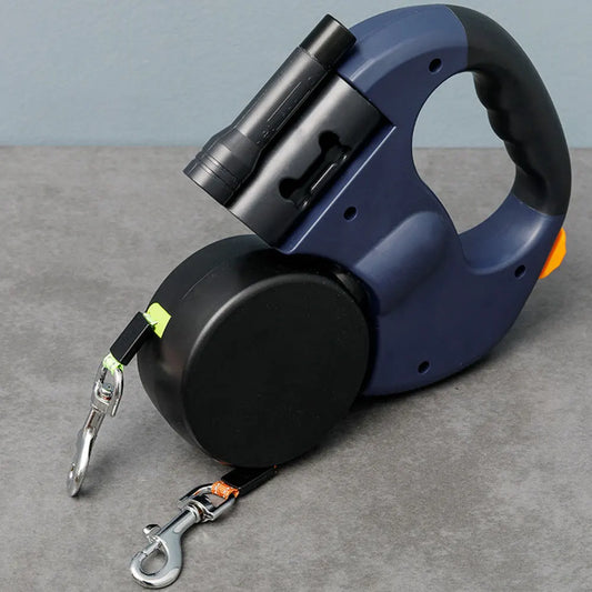 Alloet Double Headed Traction Rope Dog Leash With LED Light