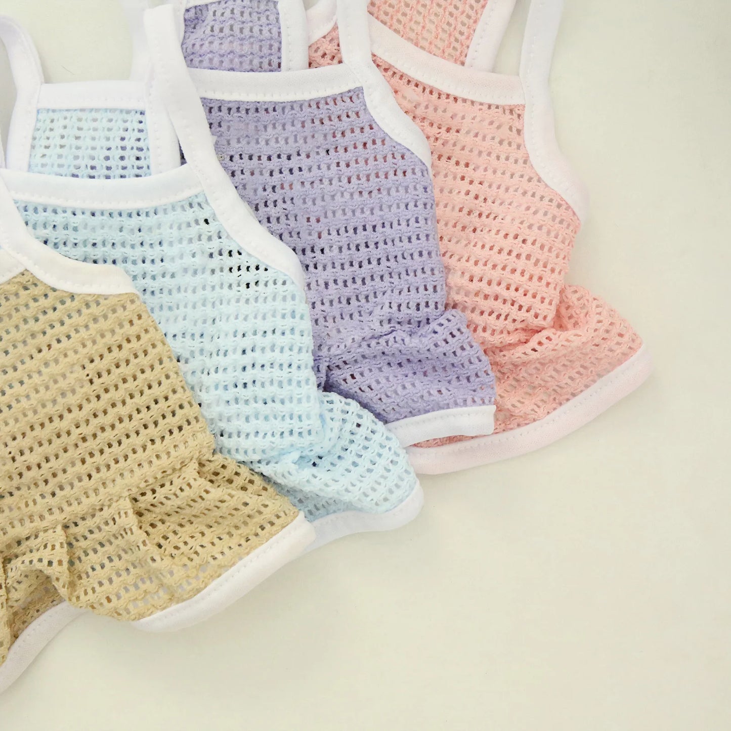 NONECN Pet Dress Mesh Breathable Strap Skirt For Cats Dogs